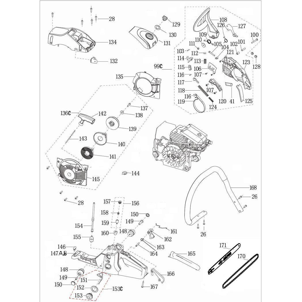 Бензиновая пила (бензопила) ЗЦПБ-450